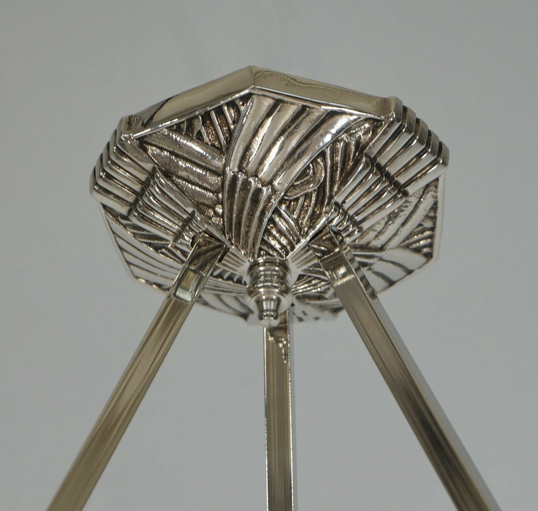HETTIER VINCENT & BACCARAT : FRENCH ART DECO PENDANT ... chandelier lamp muller