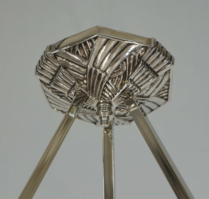 HETTIER VINCENT & BACCARAT : FRENCH ART DECO PENDANT ... chandelier lamp muller