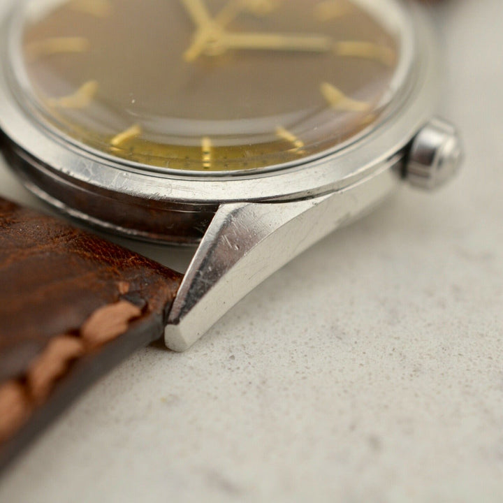 C1954 ヴィンテージ オメガ シーマスター デラックス 自動式 トロピカル 腕時計 型番2802 スチール製