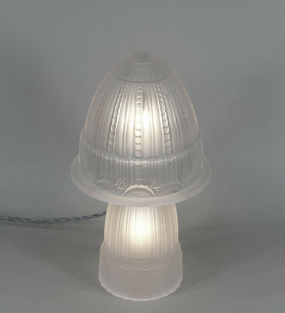 ミューラー兄弟：フランス　アールデコ調　マッシュルーム型ランプ　1930年