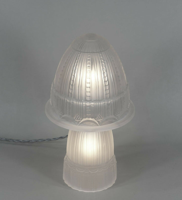 ミューラー兄弟：フランス　アールデコ調　マッシュルーム型ランプ　1930年