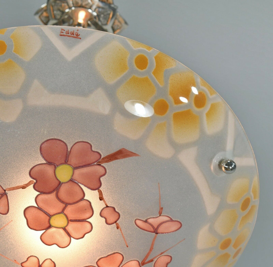 EDDÉ : FRENCH 1930 ART DECO CHANDELIER .......... pendant lamp loÿs lucha France