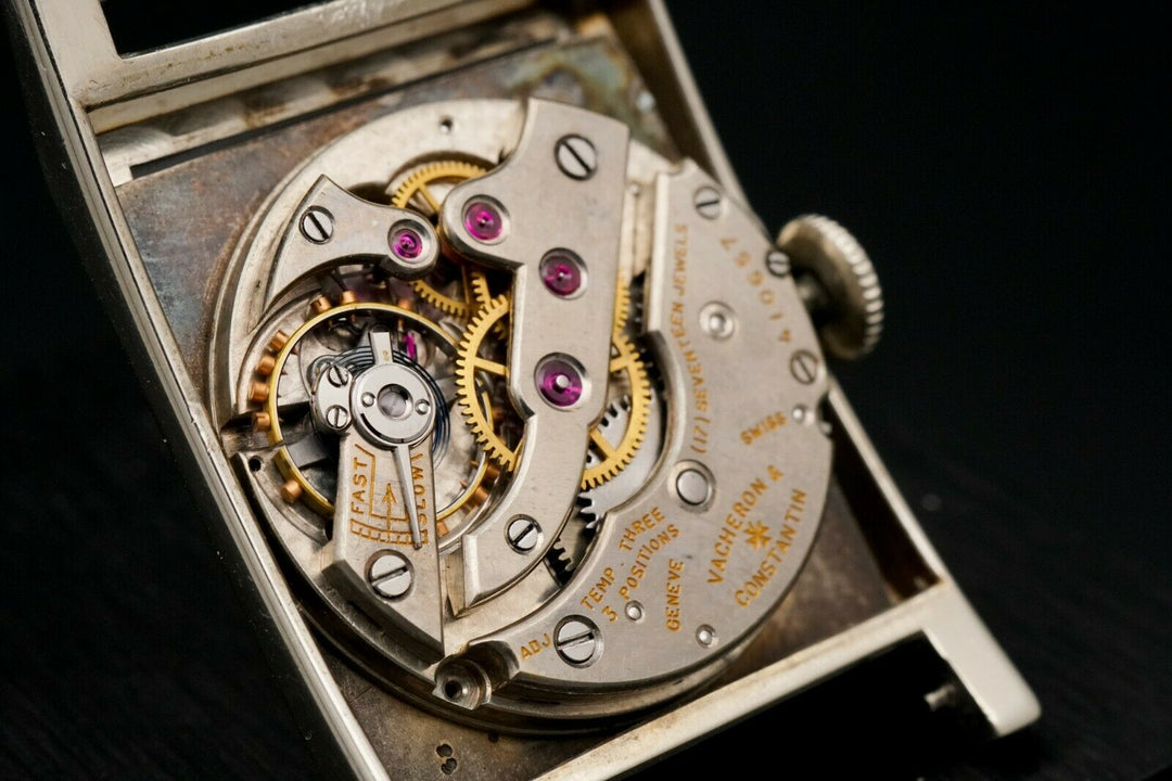Vintage 18k White Gold Vacheron Constantin Men's Manual Wind Wristwatch