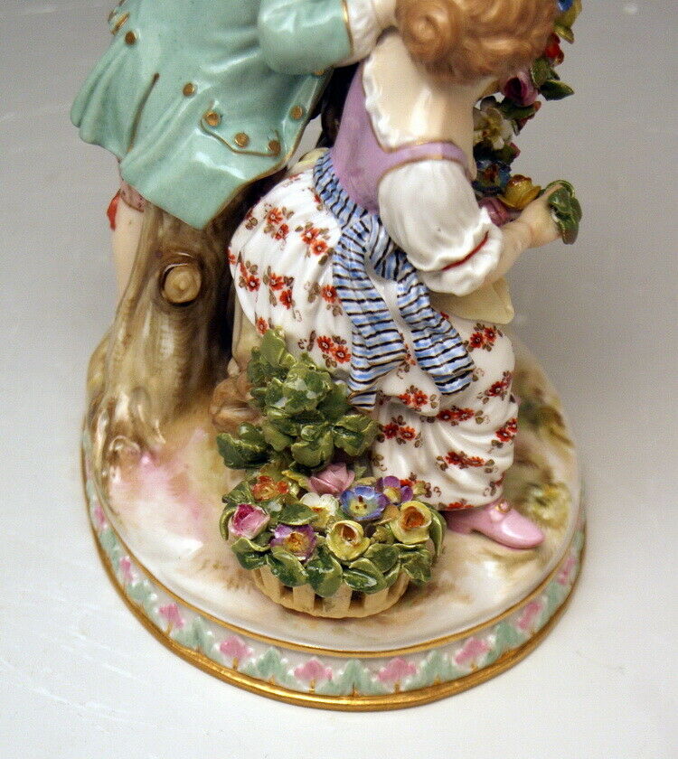 NP 9490.- 邁森 MEISSEN KINDER GÄRTNER FIGUR EN CHILDREN GARDENERS MNR:G 91 UM 1860