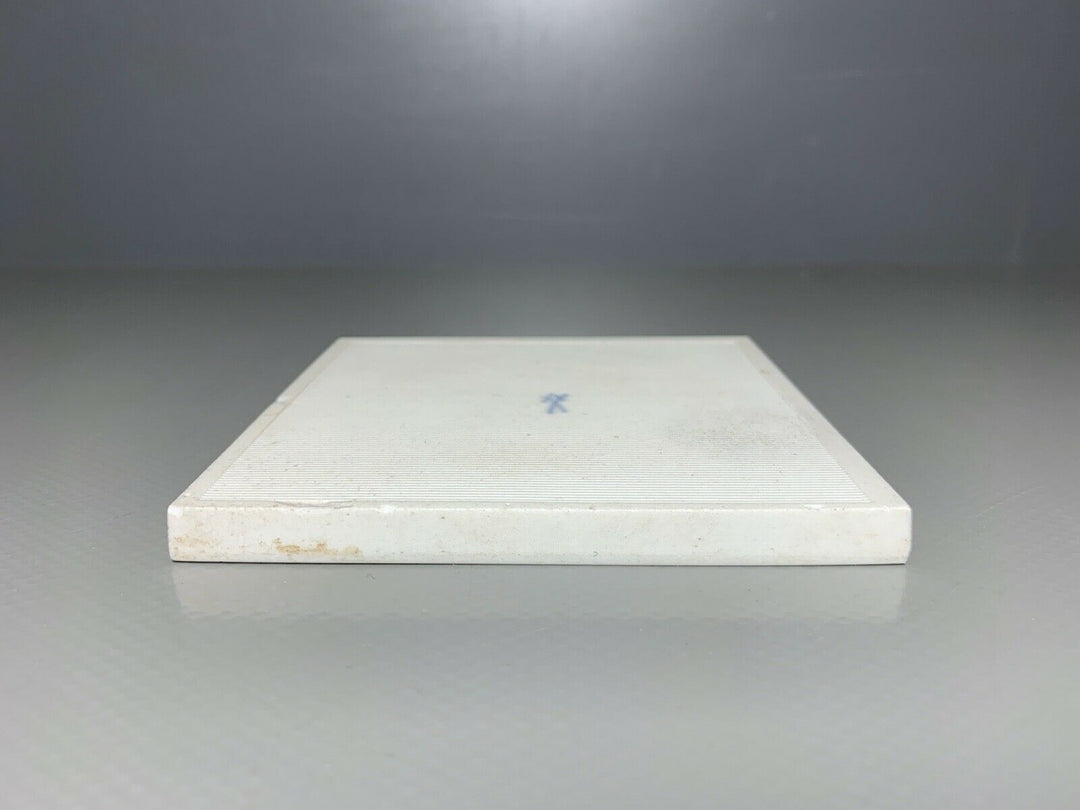 MEISSEN FLIESE KACHEL JAGD WILDSCHWEIN WILDMALEREI NACH RIDINGER 10x10cm 1.WAHL
