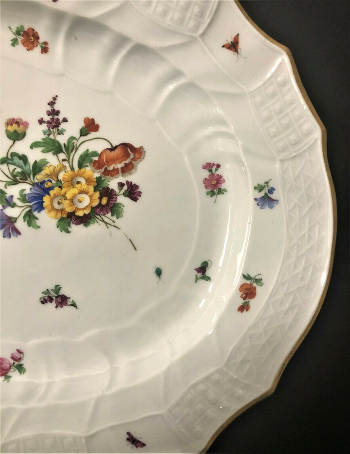 Large Original Meissen Insects / Bugs Serving Tray/Platter