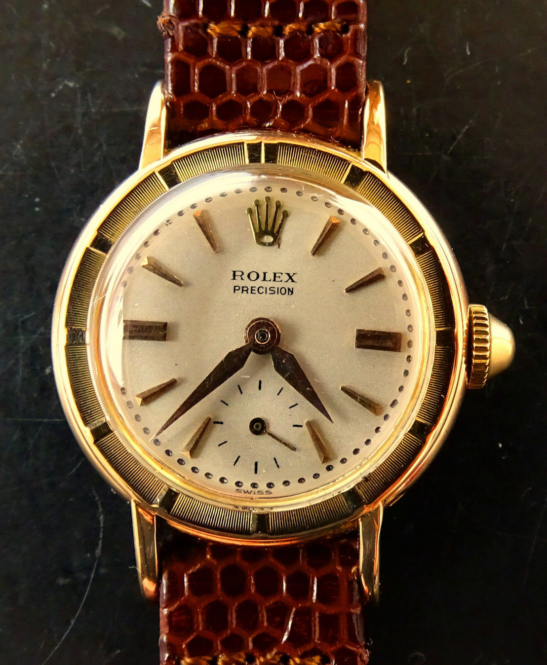 Rolex ♛ Precision 8823 Pink Gold 18C 750 Vintage Ledie's Luxury Watch 1950 Box