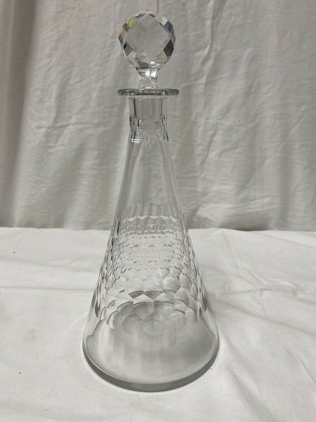 BACCARAT ANCIENNE CARAFE À VIN DÉCOR ÉCAILLÉ MODÈLE CHAUNY ART DÉCO ANNÉE 1930