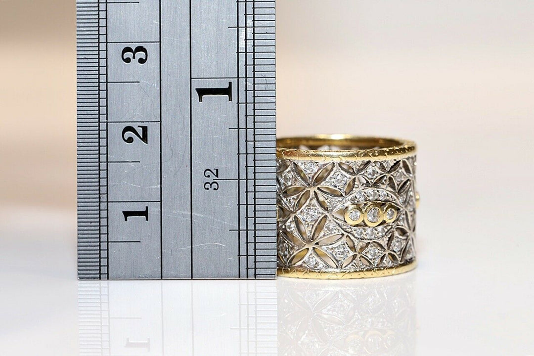 アンティーク アールデコ 18K ナチュラルダイヤモンドのリング