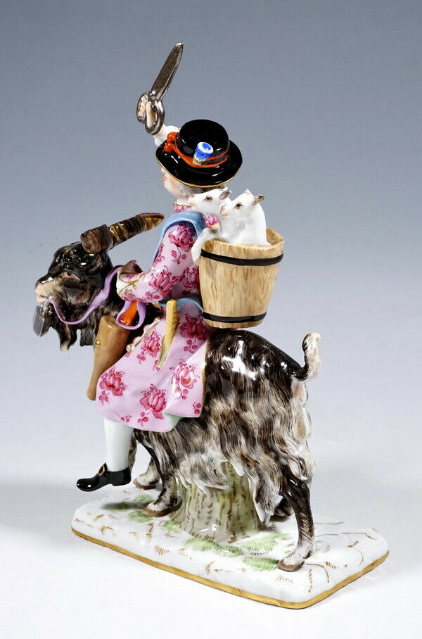 MEISSEN マイセン FIGUR SCHNEIDER ZIEGENBOCK TAILOR BILLY GOAT KÄNDLER NR:171 UM 1850