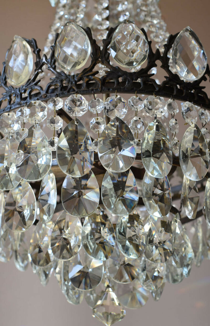 Easy Fit Antique / Vintage Crystal Chandelier, Empire Style Home Crystal Lamp