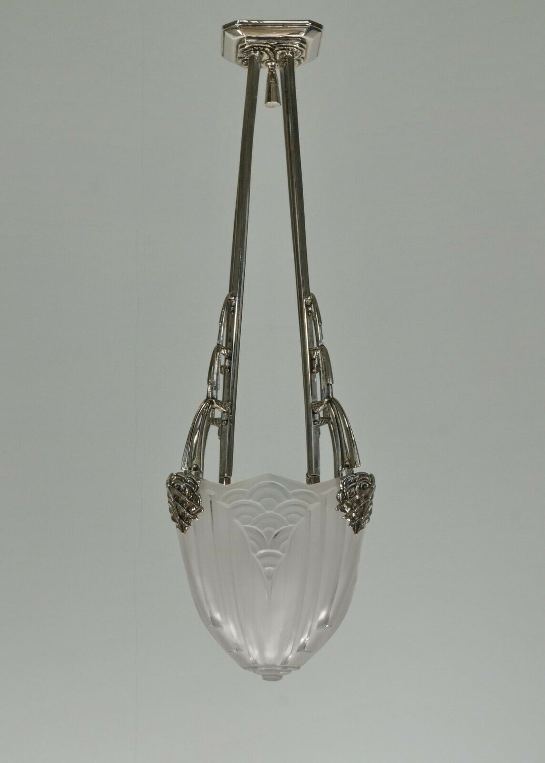 MAYNADIER & SCHNEIDER : FRENCH 1930 ART DECO CHANDELIER lamp pendant muller era