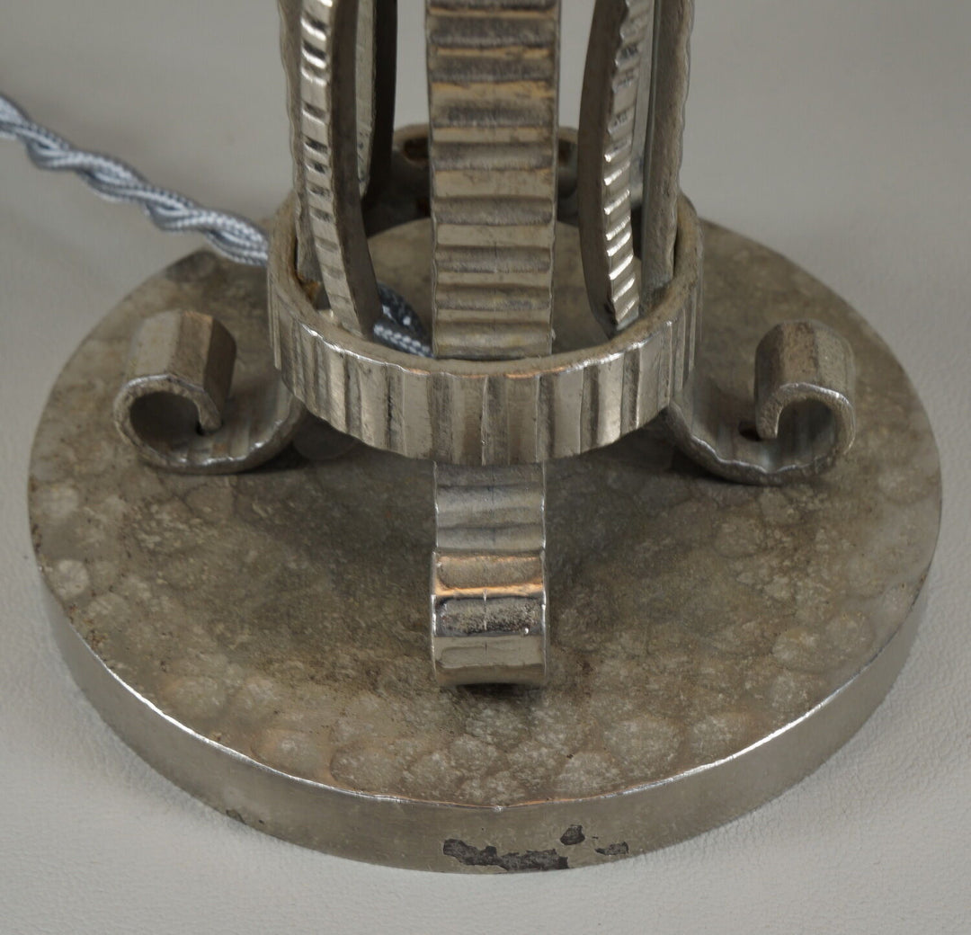 H.FOURNET and A.DELATTE : rare French art deco lamp wrought iron