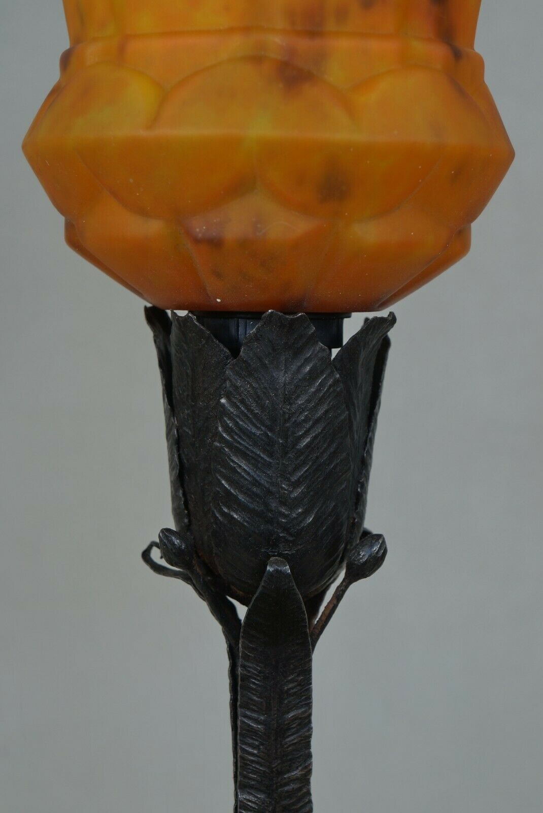 SCHNEIDER : FRENCH 1930 ART DECO LAMP .... wrought iron ............ 1925 France