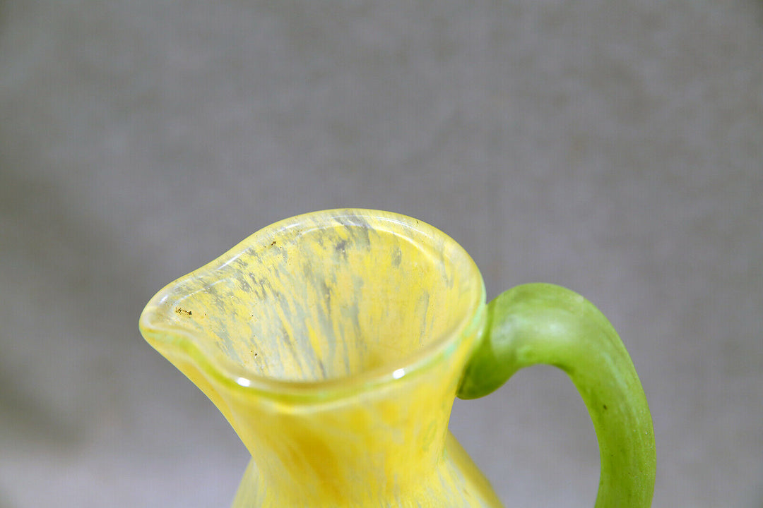 Early 20th Century Art Nouveau Daum Nancy Cameo and Enamel Pitcher