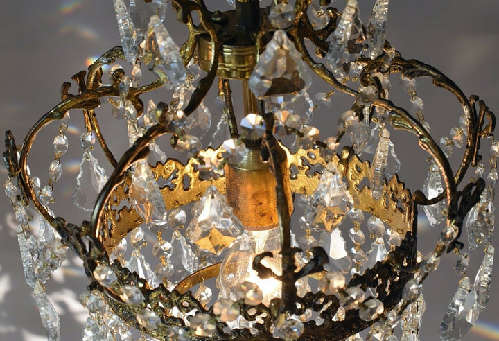 Rare Antique Style French Lamp Crystal Chandelier Home Living Interior Lighting