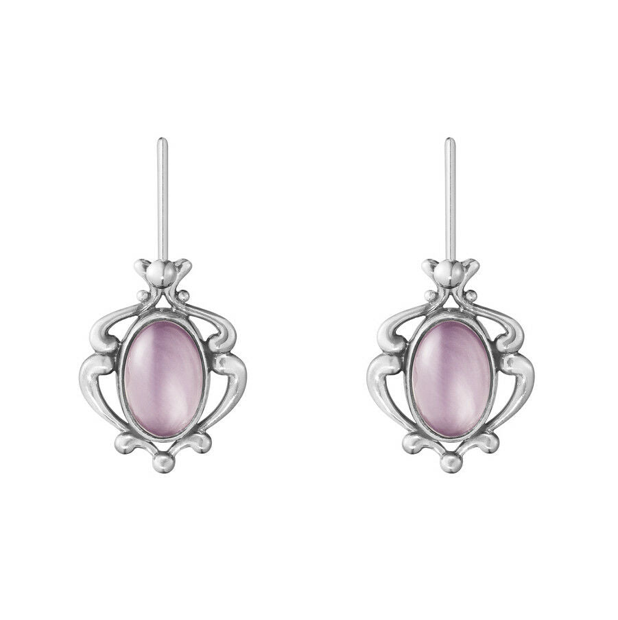 Georg Jensen. Silver Earrings of the Year with Lilac Quartz - Heritage 2019