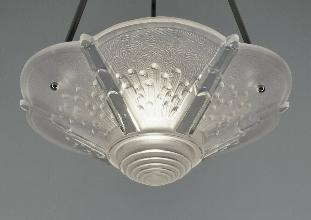 ミューラー兄弟　作：1930フランスアールデコ調シャンデリアランプ