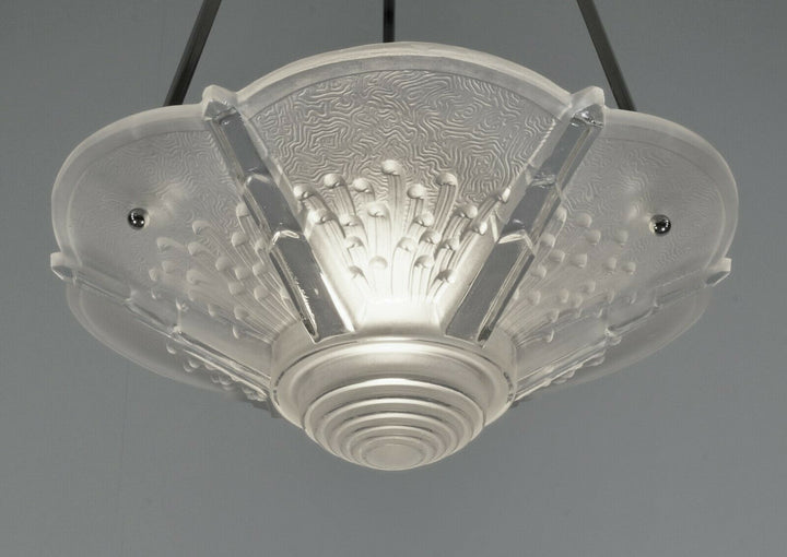 ミューラー兄弟　作：1930フランスアールデコ調シャンデリアランプ