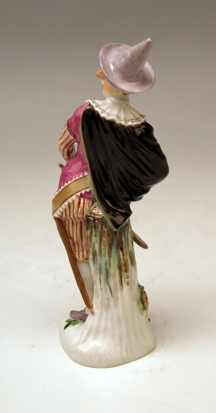 MEISSEN FIGUR マイセン COMMEDIA DELL'ARTE GIANGURGULO P. REINICKE MNR:1163 UM 1850