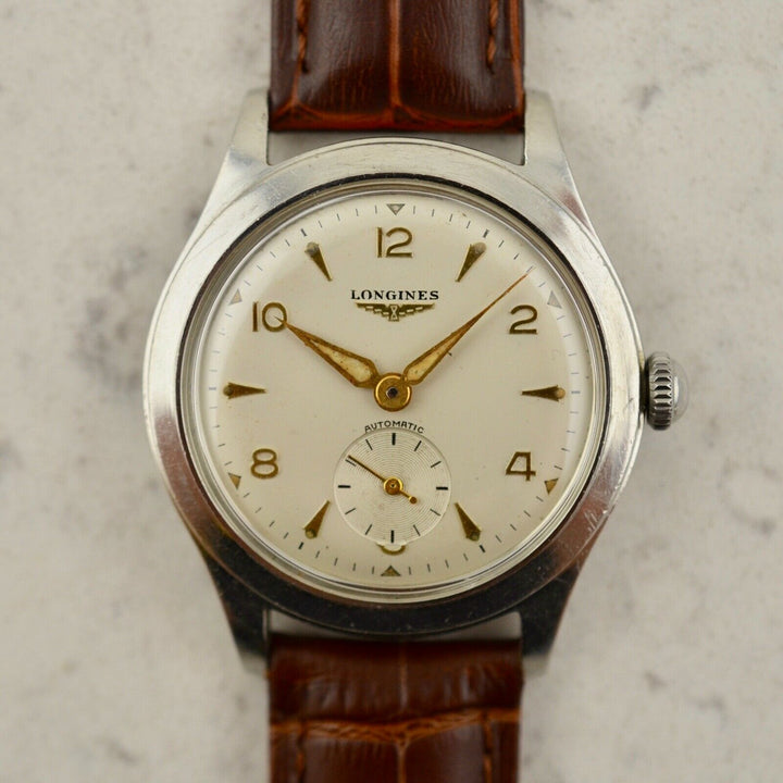 1952年　ヴィンテージ ロンジン 自動巻き　カラトラバ　腕時計　参考番号6322-1 Cal.22A スチール製