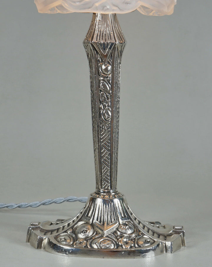 J.GAUTHIER : French 1930 art deco lamp signed J.Robert . EJG muller era