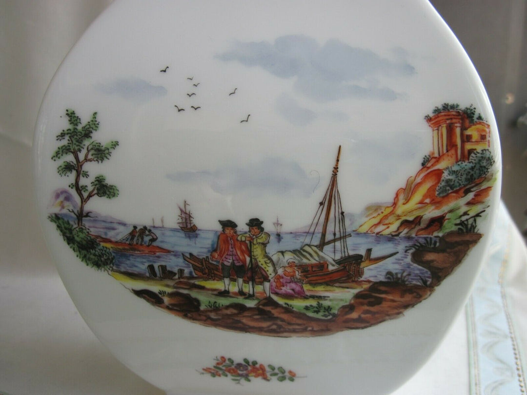 Schöne große Meissen Vase mit Chinoiserie und Gold