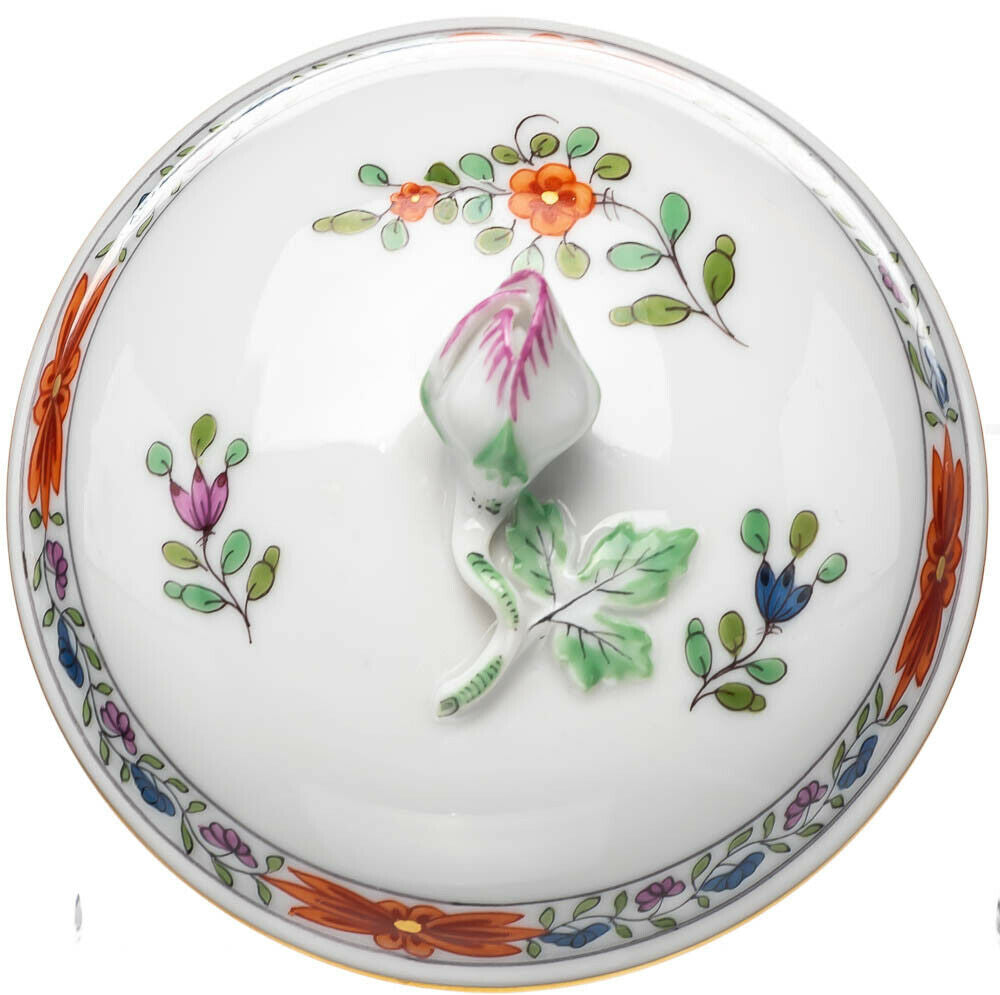 Zuckerdose Garbemuster mit Kante Meissen Neuer Ausschnitt Modell 00821 1. Wahl