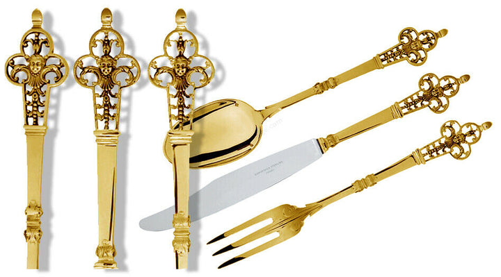 Cuillère de table RENAISSANCE argent massif or vermeil CHRISTOFLE CARDEILHAC