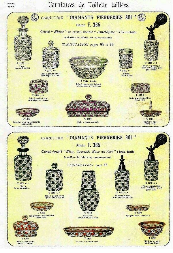 Toilet bottle in crystal Baccarat, model pontarlier diamonds precious stones