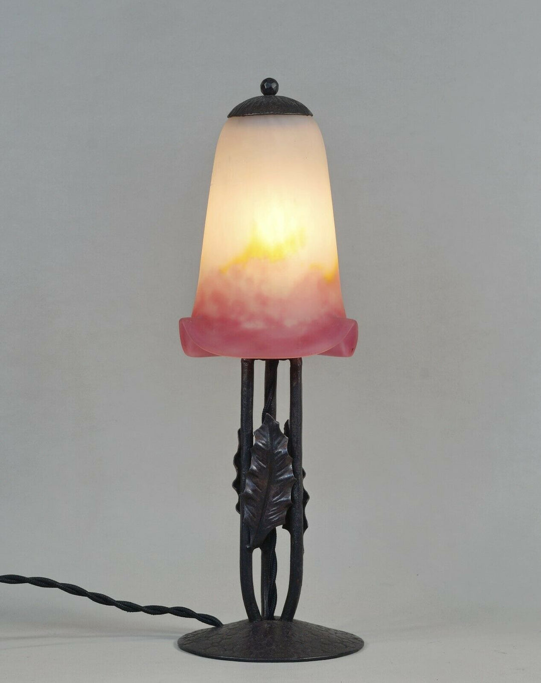 MULLER FRERES : FRENCH 1930 ART DECO LAMP . wrought iron .......... 1925 France