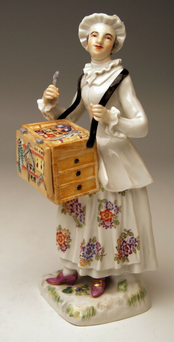 邁森 MEISSEN マイセン FIGUR PARISER AUSRUFER TABULETTKRÄMERIN KAENDLER MNR: 73281