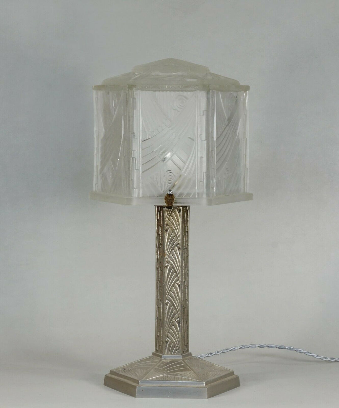 HETTIER & VINCENT : RARE FRENCH ART DECO LAMP 1930 ..... des hanots France 1925