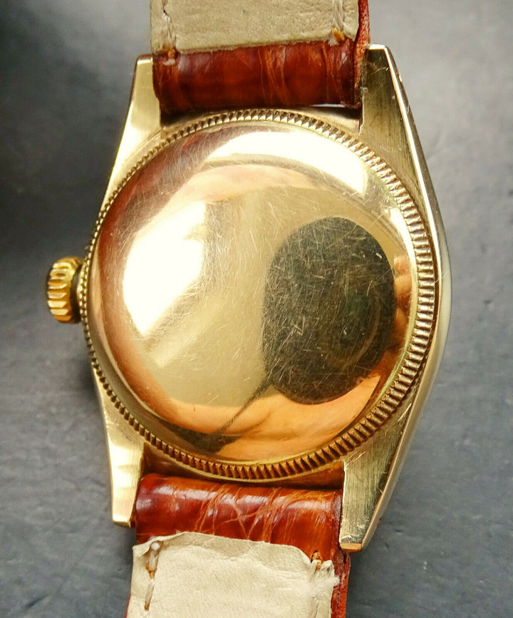 ♛ Rolex Oyster Bubble Back 5011 Yellow Gold 14K 585 Automatic Chronometer 1950s