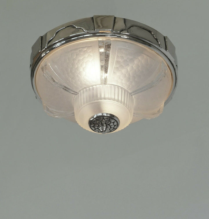 Gauthier EJG EZAN : PAIR OF FRENCH 1930 ART DECO FLUSH MOUNT S .......... France