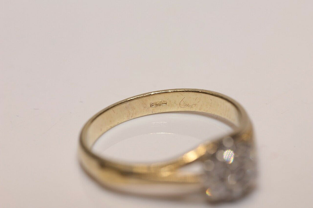 アンティーク オリジナル 18K ナチュラルダイヤモンドのヴィクトリアンリング