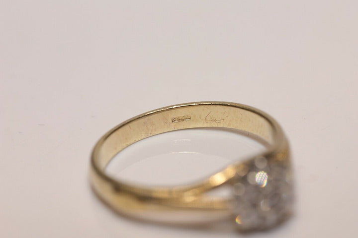 アンティーク オリジナル 18K ナチュラルダイヤモンドのヴィクトリアンリング