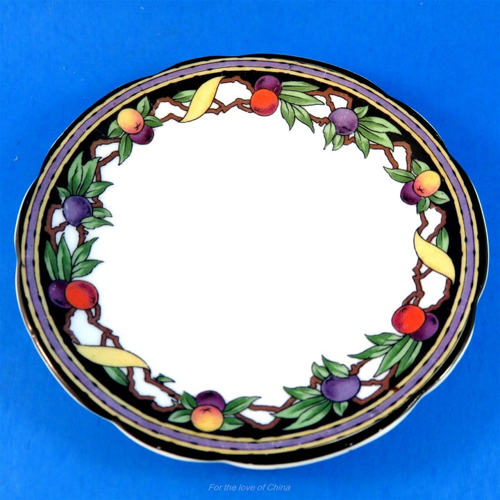 パラゴン　黒縁とフルーツが可愛いカップ&ソーサー