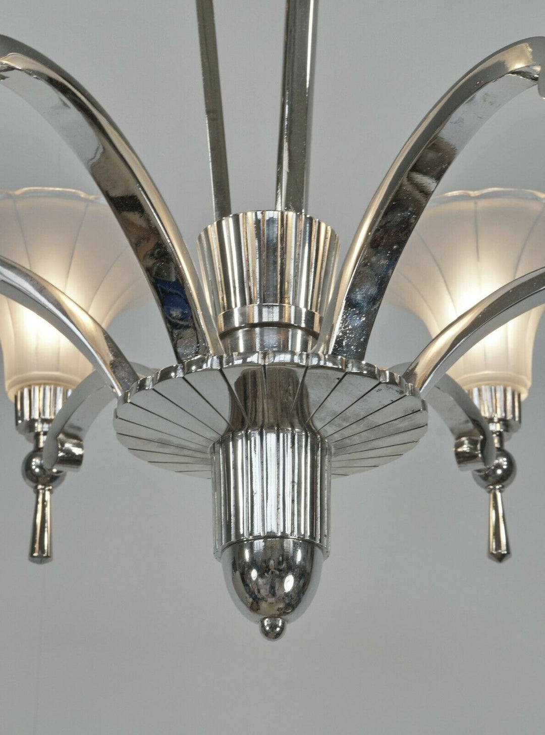 H.PETITOT : FRENCH 1930 ART DECO CHANDELIER ............. Muller frères France