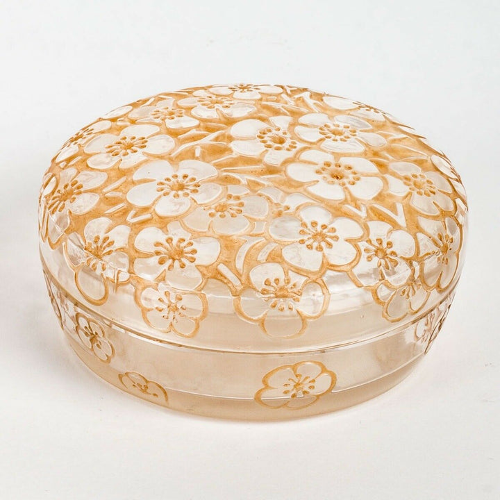 Boite Émiliane Patine Sepia René Lalique Stained Glass Box Jar R.Lalique