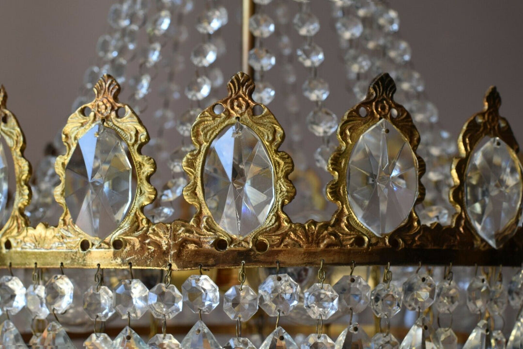 French Empire Chandelier, Antique Style Vintage Lighting, Light Lamp Pendant