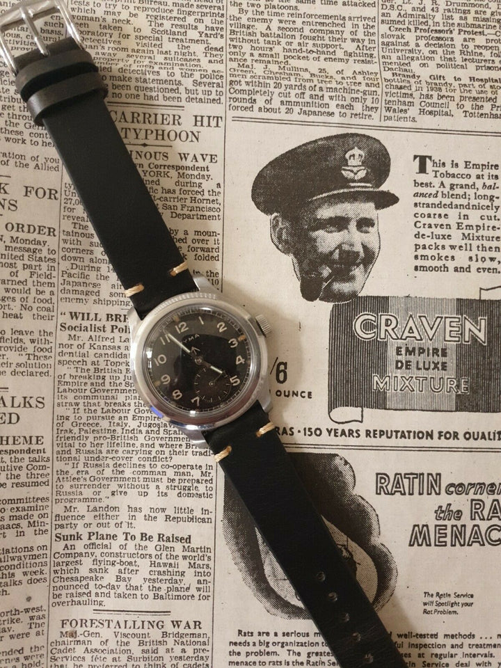 Vintage CYMA Dirty Dozen Military WW2 Watch. Swiss. Lovely Example.