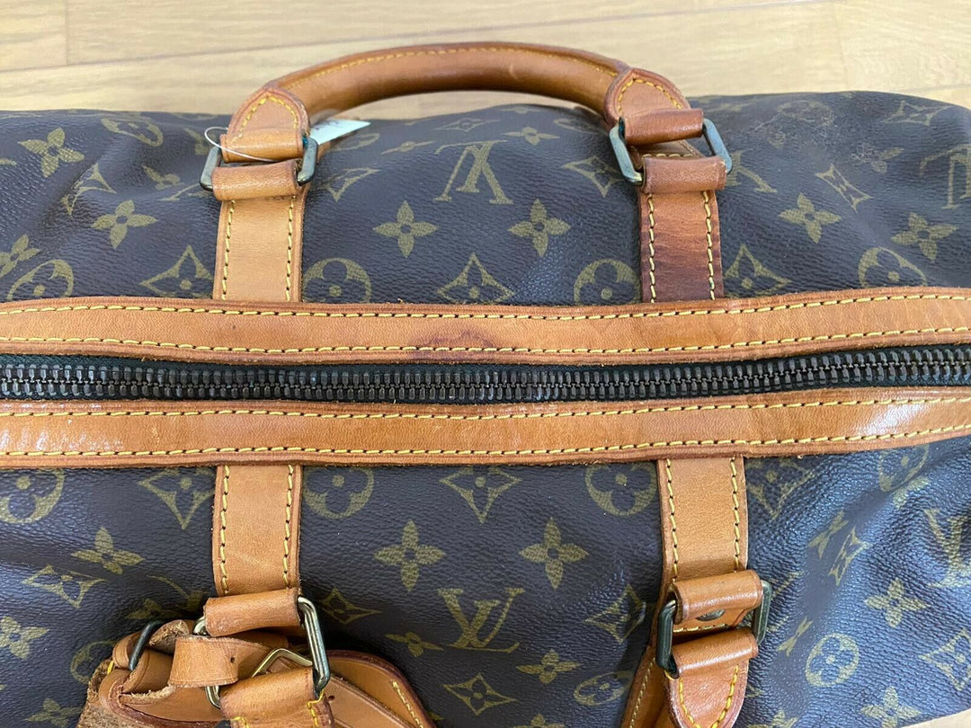 AUTH Louis Vuitton Monogram Sac Sport M41444 Boston Bag Travel Bag LV