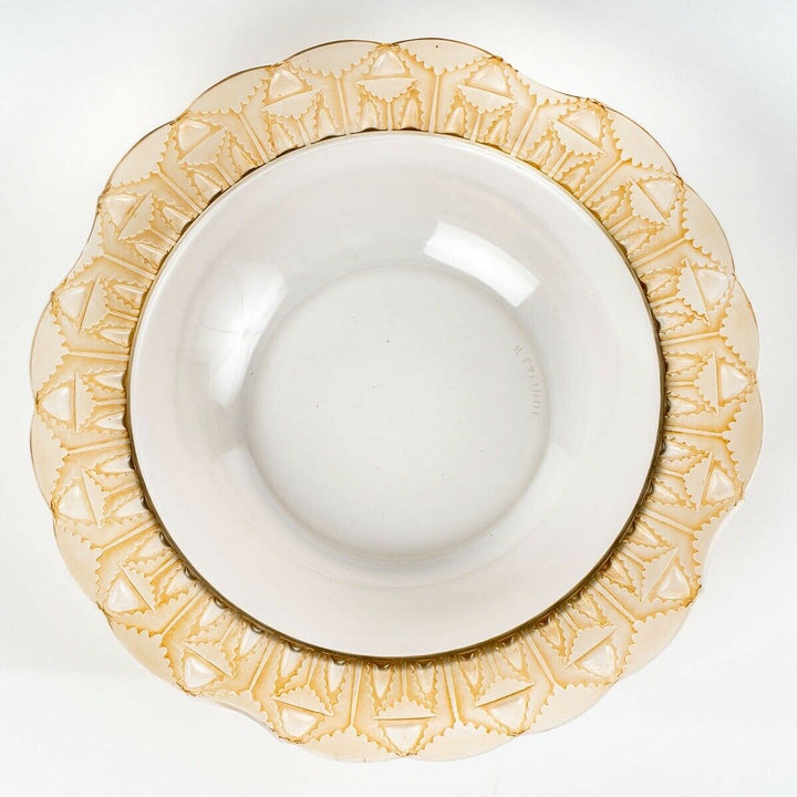 Coupe Plat Chevreuse Patine Sépia Rene Lalique R.Lalique Stain Bowl