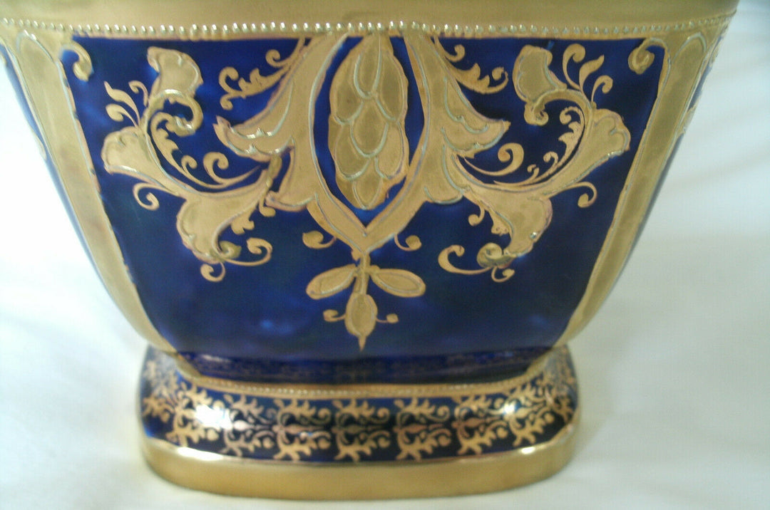 A Stunning Gold Encrusted Noritake Desert Scene Camel Pattern Large 12 in Vase