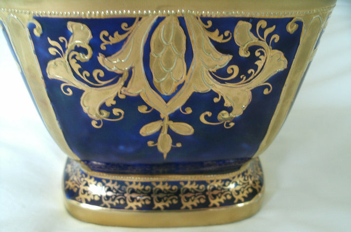 A Stunning Gold Encrusted Noritake Desert Scene Camel Pattern Large 12 in Vase