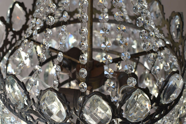 Easy Fit Antique / Vintage Crystal Chandelier, Empire Style Home Crystal Lamp