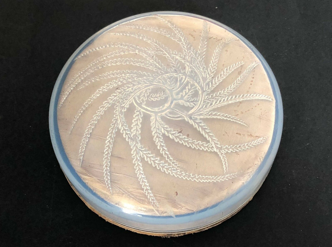 RENE LALIQUE Antique French Powder Box RARE ORIGINAL Signed
