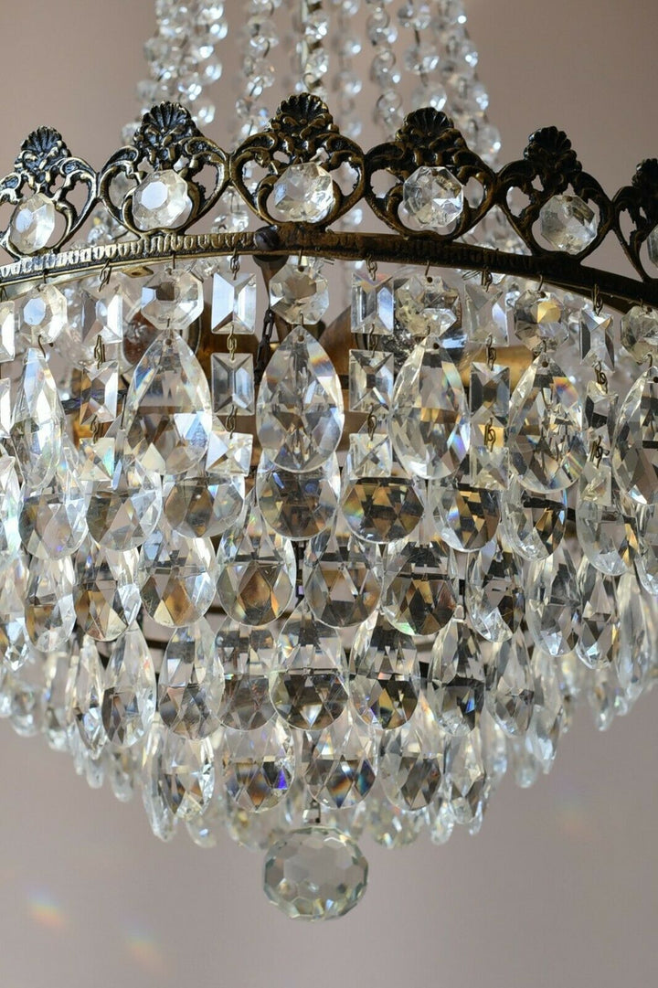 Empire Vintage Crystal Chandelier French Home & Living Lighting Pendants Lamps