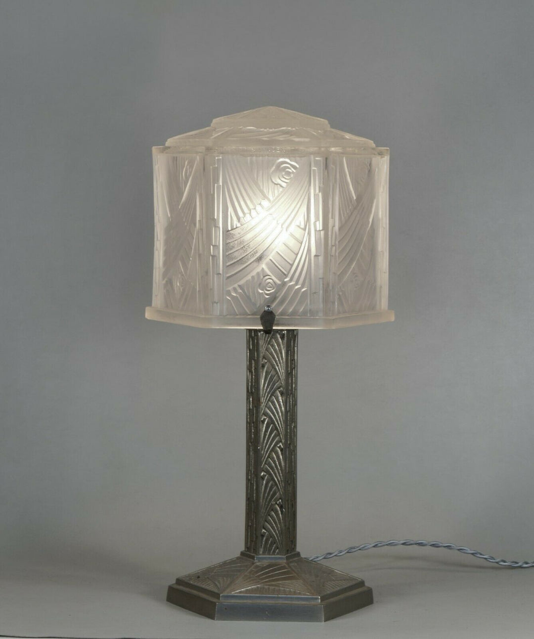 HETTIER & VINCENT : RARE FRENCH ART DECO LAMP 1930 ..... des hanots France 1925